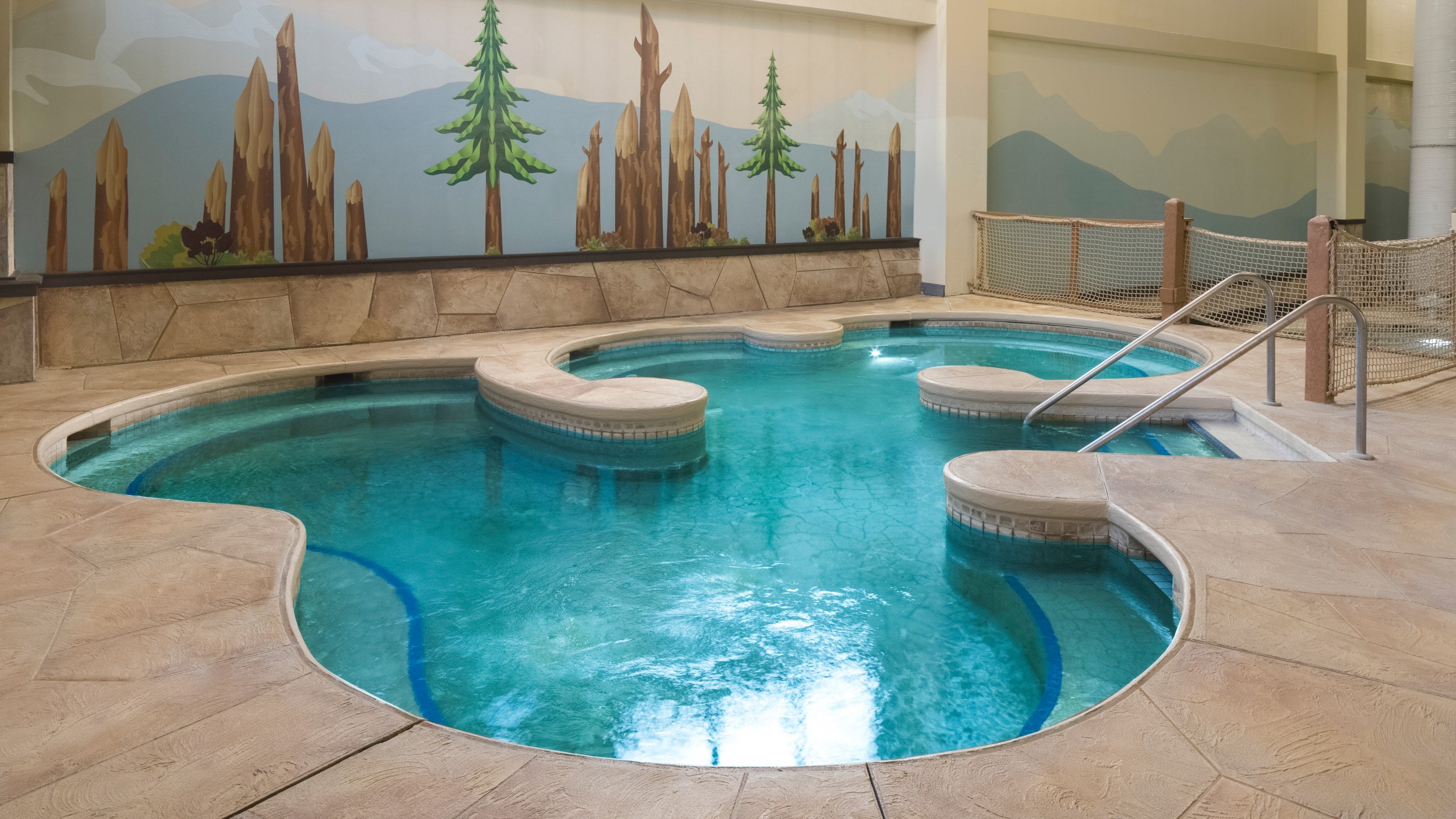 view of the indoor hot tub
